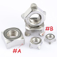 Weld Nuts Square Metric Thread Welding M3 M4 M5 M6 M8 M10 304 Stainless Steel picture