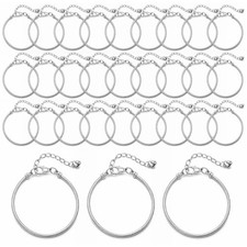 30 Pcs Snake Charm Bracelet Chain, Adjustable Charm Bracelet picture
