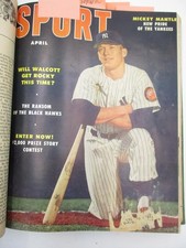RARE 1953 Complete Year Sport Magazine Mickey Mantle Cover Rocky Marciano picture