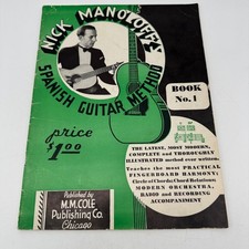 Vintage 1932 Nick Manoloff Spanish Guitar Method Book 1 with Chord Wheel Chart picture