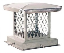 FOREVER® Stainless Steel Single Bolt On Diamond Mesh Chimney Caps picture