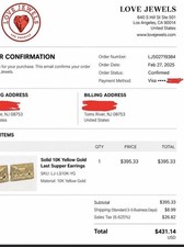 LOVE JEWELS 10K Yellow Gold Last Supper Rectangle Stud Earrings Butterfly picture