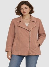 CHICO'S Size 4 (18-20) Amber Moto Jacket $139 picture