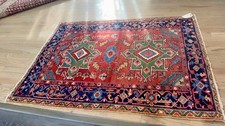 AUTHENTIC VANTAGE ANTIQUE HAND WOVEN  SERAPI RUG 3X5FT FROM Circa 1900 picture