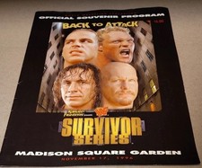 1996 WWF SURVIVOR SERIES PROGRAM BRET HART,  STONE COLD STEVE AUSTIN. NWA WWE   picture