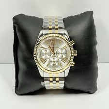 Michael Kors Lexington MK5955 Chronograph White Dial Two Tone Women’s Watch picture