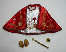 Cristo Rey Nino - Baby Jesus Costume White Dress Red Cape & Accessories picture