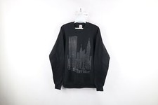 Vtg 90s Streetwear Womens XL Faded New York City Crewneck Sweatshirt Black USA picture