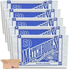 Plain White Matchbooks Value Pack | 50 Count Box | Pack of 5 picture