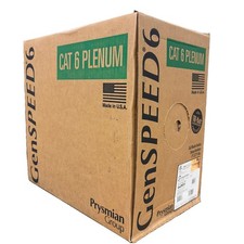 NIB Prysmian GenSpeed 6 Cat 6 Plenum 24AWG White Network Cable 7131101 - 1000ft picture