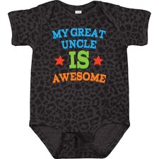 Inktastic My Great Uncle Is Awesome Baby Bodysuit Nephew Kids Family Member picture