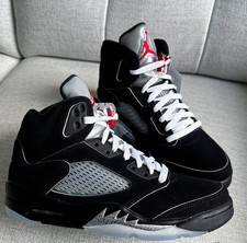 Nike Air Jordan 5 Retro OG Black Metallic Reimagined Men’s Sneakers Black Silver picture