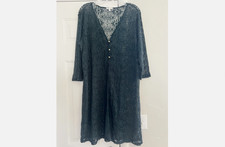 Maurice’s Women’s XL Green Lace V-Neck Button Front Shift Knee Dress picture