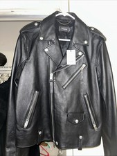Coach 1941 Icon Moto Black Leather Jacket Women’s Size 50/XXL NWT picture