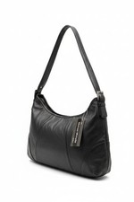 Leather Crescent Hobo Shoulder Bag Tan Beige Vintage Style picture