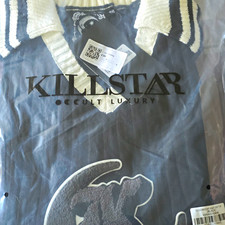 KILLSTAR Occult Luxury Black V-Neck Graphic Logo T-Shirt XL Short Sleeve picture