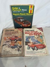 Vintage Auto Repair Manuals Lot Chilton Haynes 1986-1999 Dodge Plymouth Neon picture