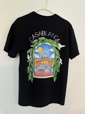 Casablanca Men’s Black Graphic Logo T-Shirt Crew Neck Short Sleeve Size S picture