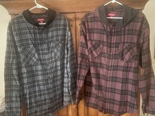 EUC (2)-Men’s XL UnionBay Plaid L/S 100% Cotton Light Weight Button-Up Hoodies picture