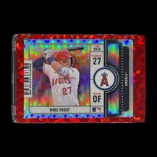 MIKE TROUT SILVER TICKET REFRACTOR HOLO CARD 2026 Topps Chrome Insert - Angels picture