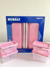 Kobalt Mini Cabinet PINK Tool Box 8856759 with 4 Pink Mini Totes Bundle NEW VHTF picture