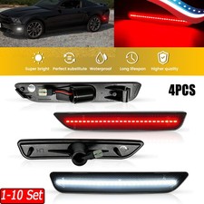 1-10 Set LED Side Marker Lights Front Rear Set FO2559118 For 10-14 Ford Mustang picture