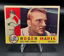 Topps 1960 Topps Roger Maris #377 New York Yankees White Back picture