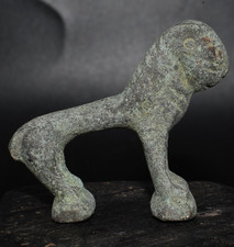Ancient Seljuk Bronze Lion Figurine Medieval Persian Near Eastern Artifact Patin picture