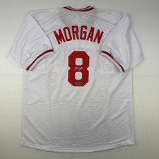 Facsimile Autographed Joe Morgan Cincinnati White Auto Jersey Men's XL picture