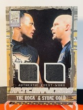 2002 WWF Fleer All Access Matchmakers Rock Stone Cold Steve Austin Shirt WWE picture