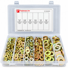 425 Piece Grade 8 SAE Extra Thick Heavy Duty Flat Washer Assortment Kit  6 Sizes picture