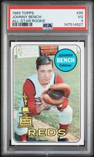 1969 Topps Johnny Bench All-Star Rookie #95 PSA 3 VG Cincinnati Reds  picture