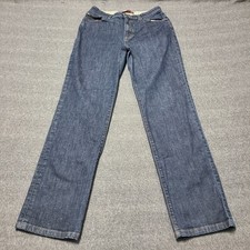 IZOD Womens Jeans Straight Leg Dark Wash Stretch Denim Size 10 picture