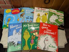 Dr Seuss Lg Hardcover 7 Book Lot - Bippolo Seed - The Lorax - Grinch - Horton picture