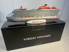 Virgin Voyages Brilliant Lady Resin Cruise Ship Model 10.5 inches NIB picture