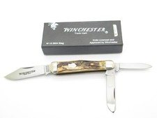 Vintage 1991 Winchester USA W 15 3904 Stag Whittler Folding Pocket Knife picture