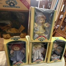 Vintage 1985 Cabbage Patch Kids Lot 4 NRFB Boxed Dolls + Sealed Cheer Outfit picture