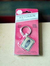 Vintage Ford Oval Logo Keychain NAPA Balkamp Solid Brass NOS Original Package picture