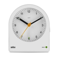Braun BC22 Analogue Alarm Clock – Continuous Backlight & Quiet Quartz (White) picture