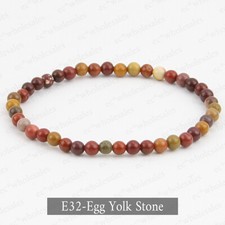 Handmade 4mm Mixed Natural Gemstone Round Beads Stretchy Bracelet Reiki Chakra picture