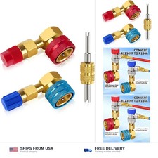 R1234yf to R134a Aadapter, 90 Degrees R134a to R1234yf Adapters, High/Low Pre... picture
