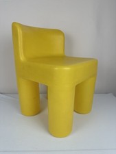 Vintage Little Tikes Yellow Child Size Chair Sturdy Plastic Chunky picture