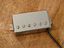 HIGH POWERED BRIDGE HUMBUCKER PICKUP ALNICO 5 POLISHED NICKEL 4 CONDUCTOR WIRE picture
