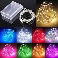 10-200 Battery Operated Copper Wire LED Fairy String Lights Christmas Wedding picture
