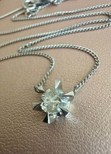 SALE Vintage Platinum Solitaire Necklace with 0.51ct Natural Diamond picture