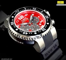 New Invicta Men 52mm Grand Pro Diver Ocean Voyage RED & BLACK DIAL Chrono Watch picture
