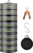 VIVOSUN 1-Pack 8-Layer Mesh Drying Rack Hanging Design with Green Zippers picture