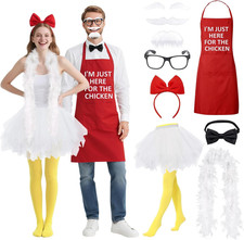 10 PCS Chicken Couple Costume, Funny Duo Costumes for Best Friends Multi picture