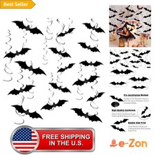 32Pcs Halloween Bat Hanging Swirls Decorations picture