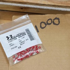 10 Bags of 100, 1000pcs Red Single Insulated Wire Ferrules 1.00 mm2 /  #18 AWG picture